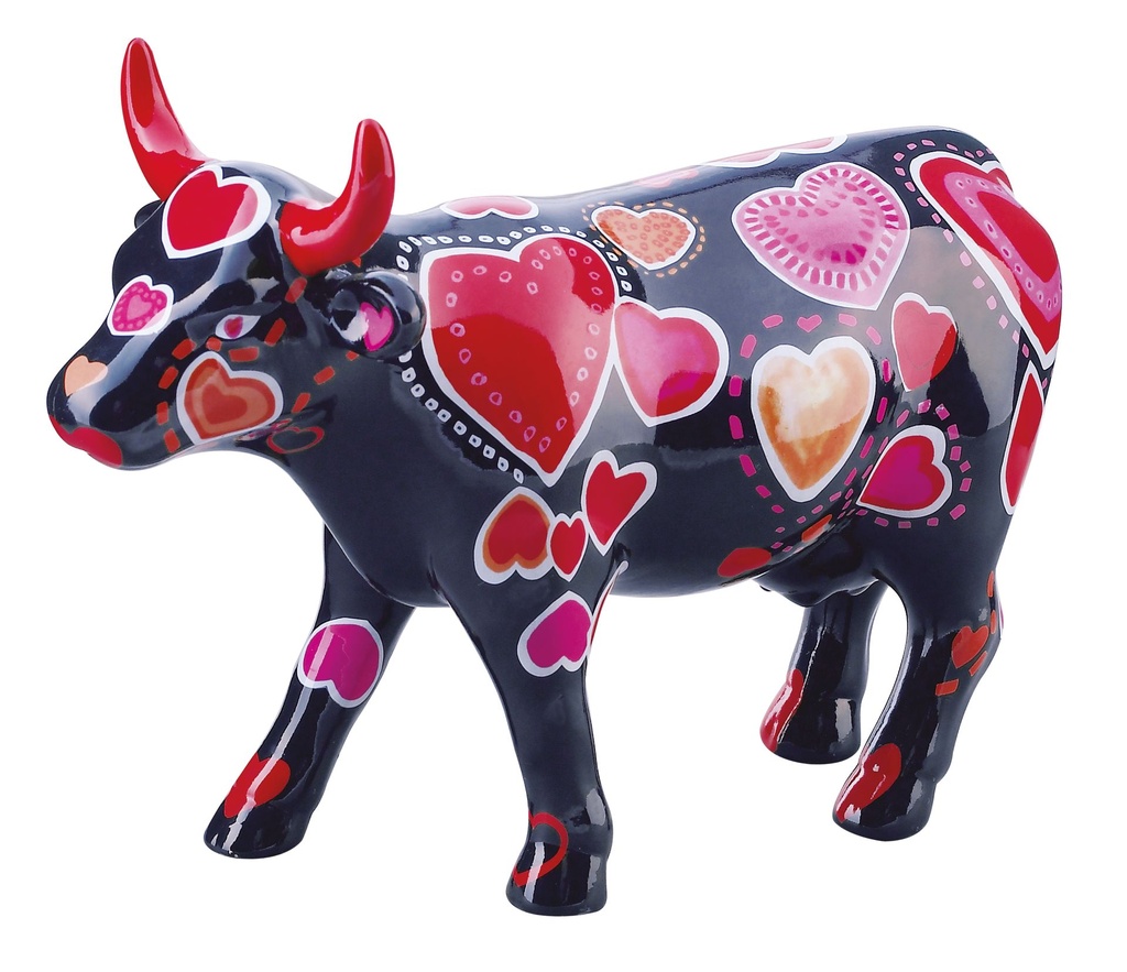 [47390] Cow-ween of Hearts (medium ceramic)