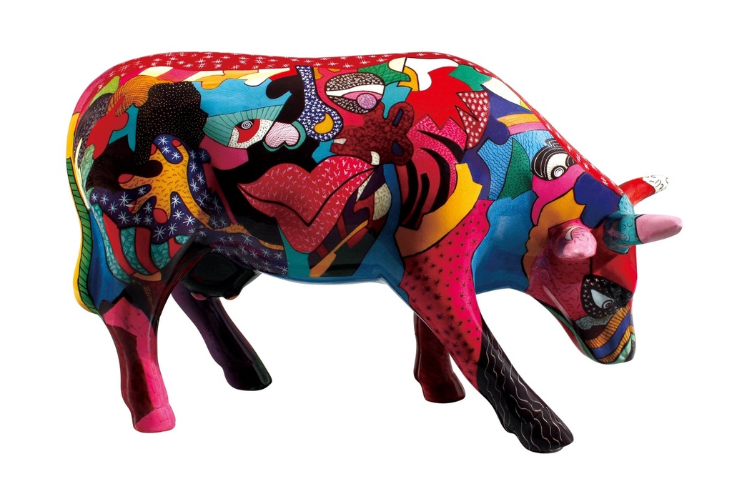 Partying with Pi-COW-sso (medium ceramic)