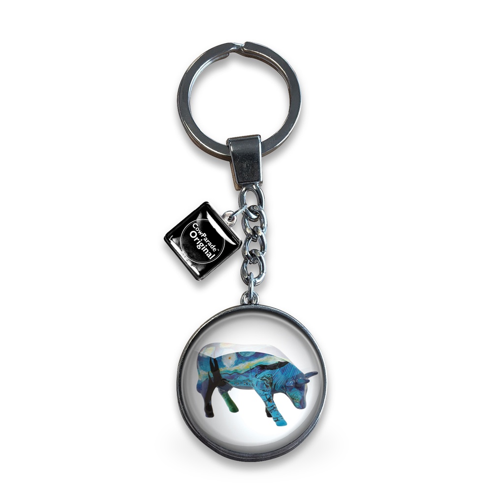 CowParade Glass Keyring - Vincent's Cow