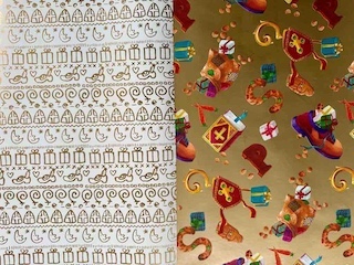 Papier cadeau (Sinterklaas / Saint-Nicolas)