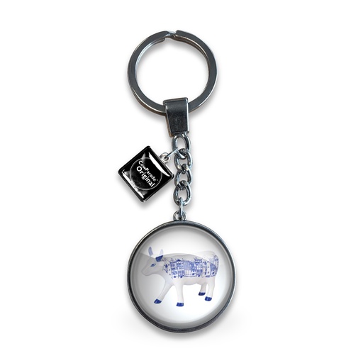 [40233] CowParade Glass Keyring - Amsterdam