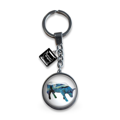 [40234] CowParade Glass Keyring - Vincent's Cow