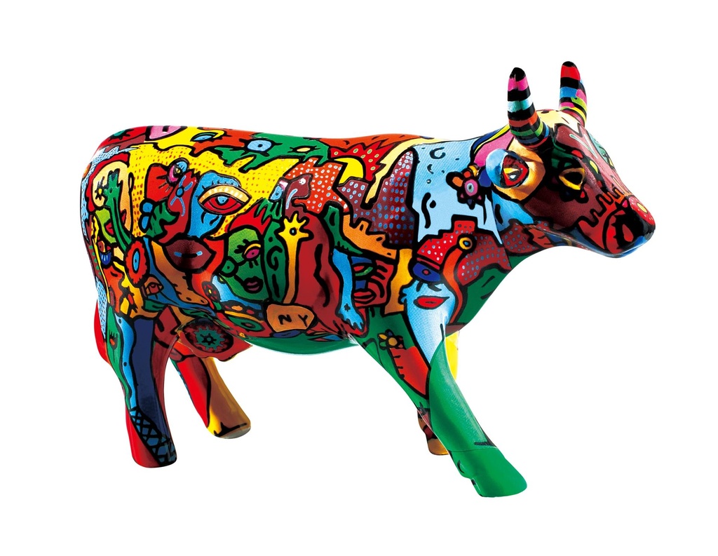 2 CowParade【カウパレード】牛置物MooYorkCelebration Moo York Celebration (medium ceramic) | Cowparade International